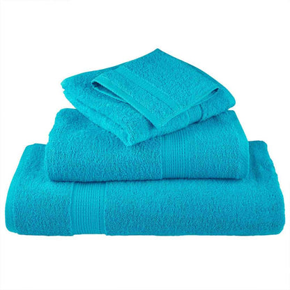 Asciugamano per Ospiti SOLUND 4 pz Turchese 15 x 21 cm 550 gsm | homemem39