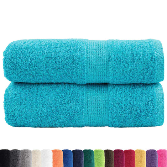Asciugamani Premium SOLUND 2 pz Turchese 30x30 cm 600 g/m² - homemem39