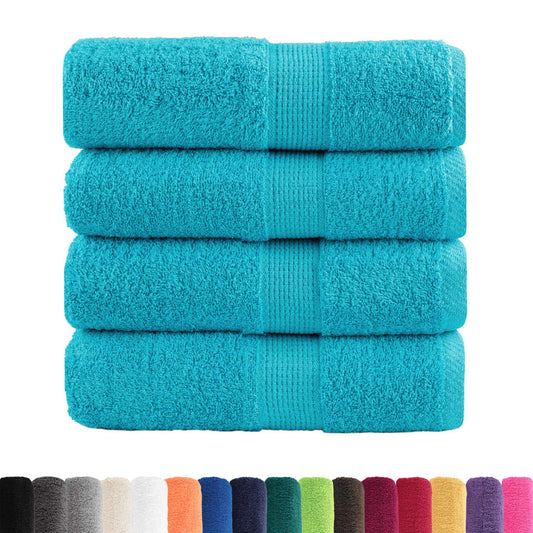 Asciugamani Ospiti SOLUND 4 pz Turchesi 30x50 cm 600 g/m² - homemem39