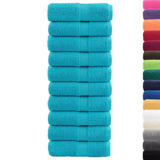 Asciugamani Ospiti SOLUND 10 pz Turchesi 30x50cm 600 g/m² - homemem39