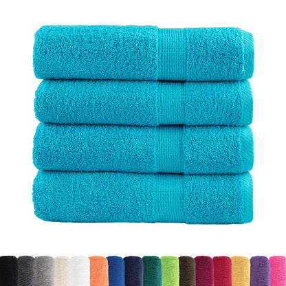 Asciugamani Premium SOLUND 4 pz Turchesi 50x100cm 600 g/m² - homemem39
