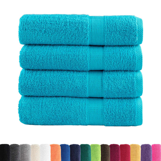 Asciugamani Premium SOLUND 4 pz Turchesi 50x100cm 600 g/m² - homemem39