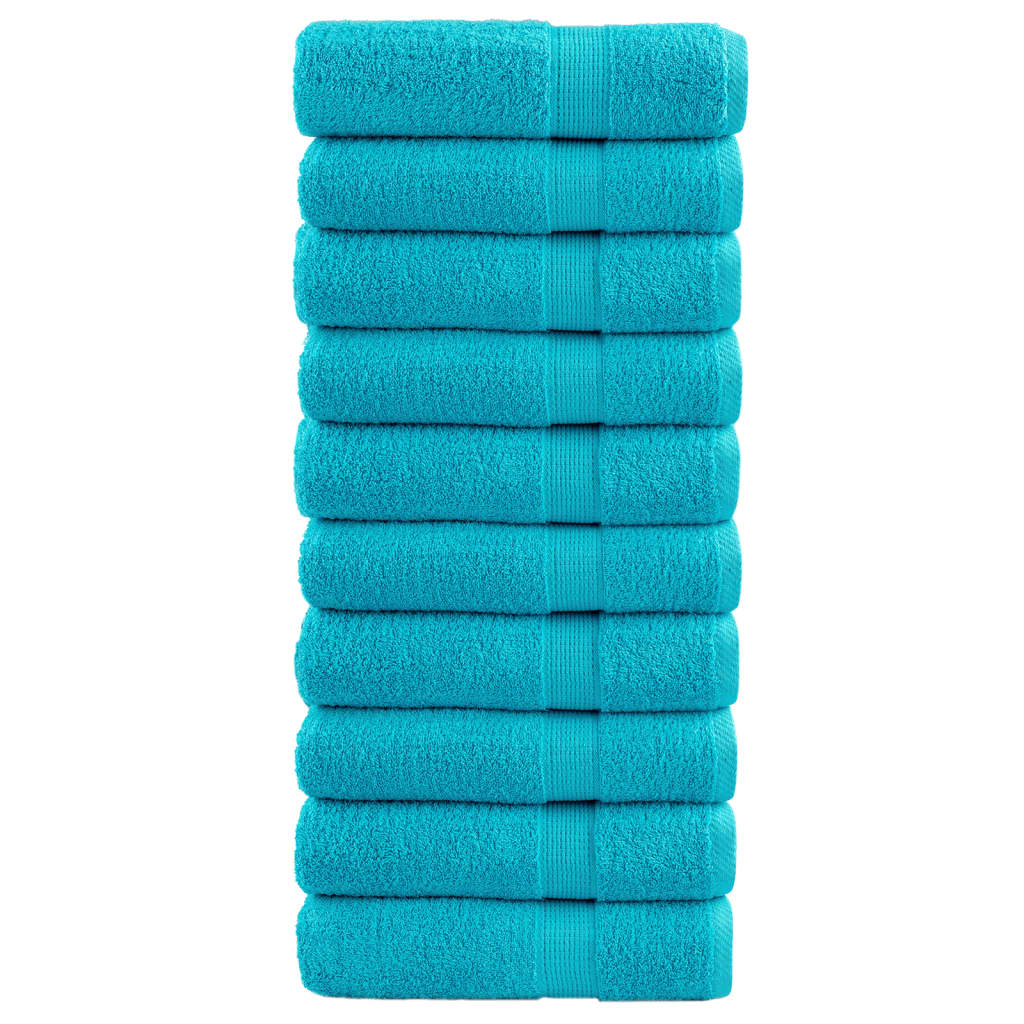 Asciugamani Premium SOLUND 10pz Turchesi 50x100cm 600 g/m² | homemem39