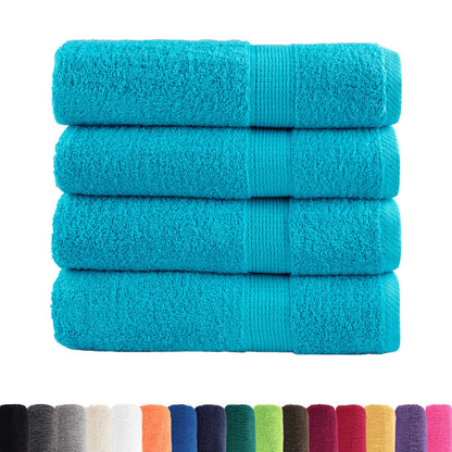 Asciugamani Doccia SOLUND 4 pz Turchesi 70x140 cm 600 g/m² - homemem39