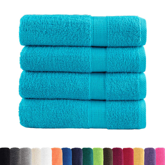 Asciugamani Doccia SOLUND 4 pz Turchesi 70x140 cm 600 g/m² - homemem39