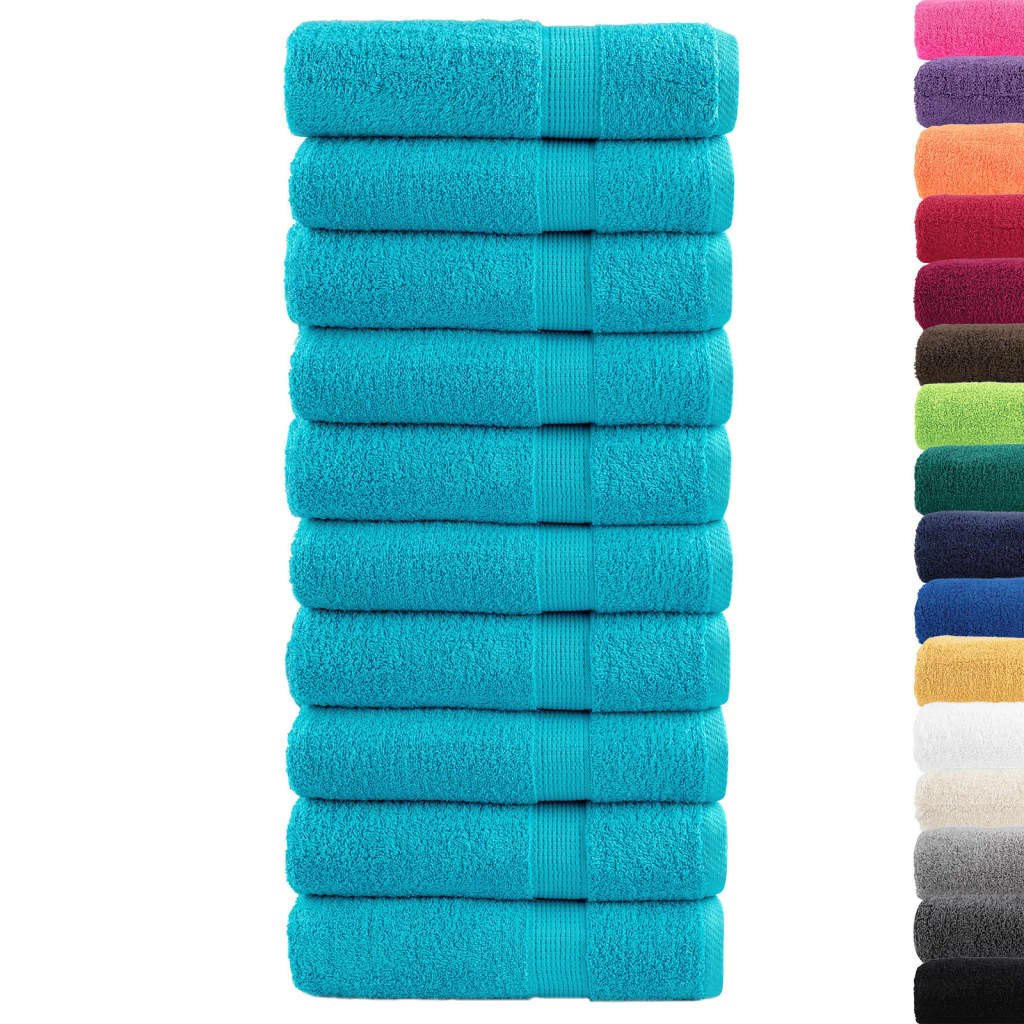 Asciugamani da bagno Premium SOLUND 10 pz Turchese 100x150 cm