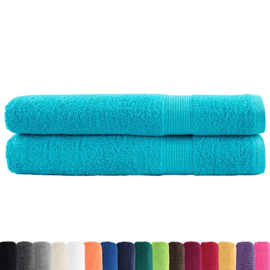 Asciugamani Premium SOLUND 2pz Turchesi 100x200cm 600 g/m² - homemem39