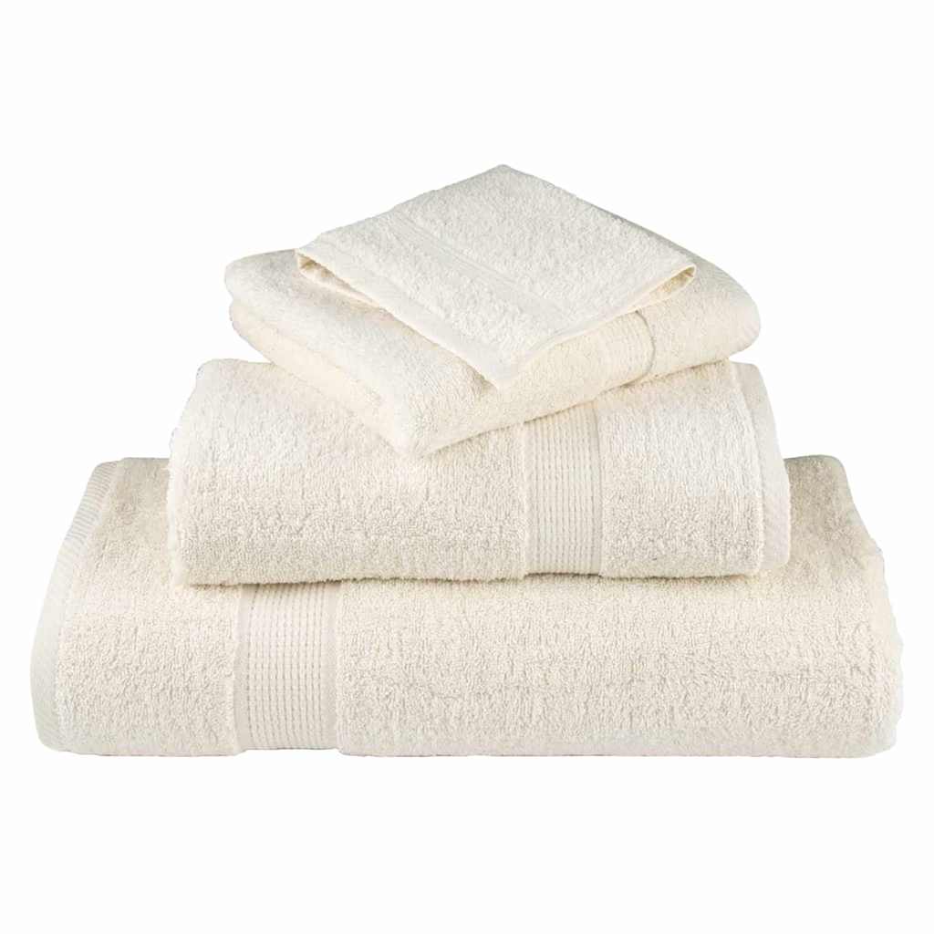 Asciugamano per Ospiti SOLUND 10 pz Crema 15 x 21 cm 550 gsm | homemem39