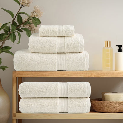 Asciugamani Premium SOLUND 10 pz Crema 30x30 cm 600 g/m² - homemem39