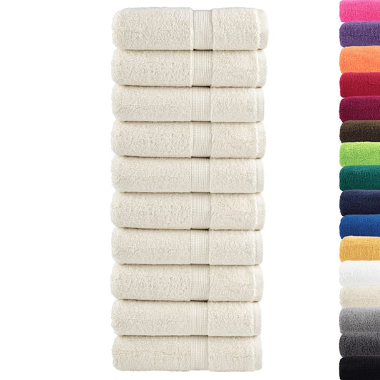 Asciugamani per Ospiti SOLUND 10 pz Crema 30x50cm 600 g/m² - homemem39