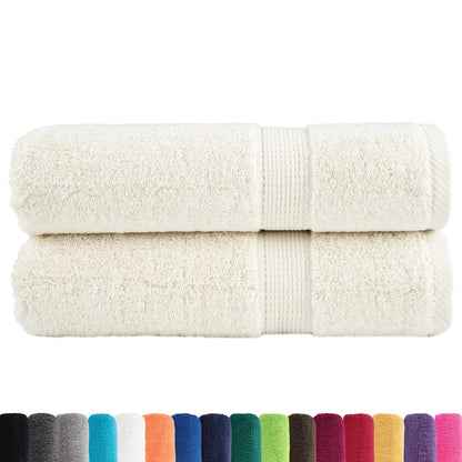 Asciugamani da Bagno SOLUND 2 pz Crema 50x100 cm 600 g/m² - homemem39
