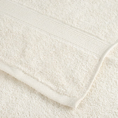 Asciugamani da Bagno SOLUND 2 pz Crema 50x100 cm 600 g/m²