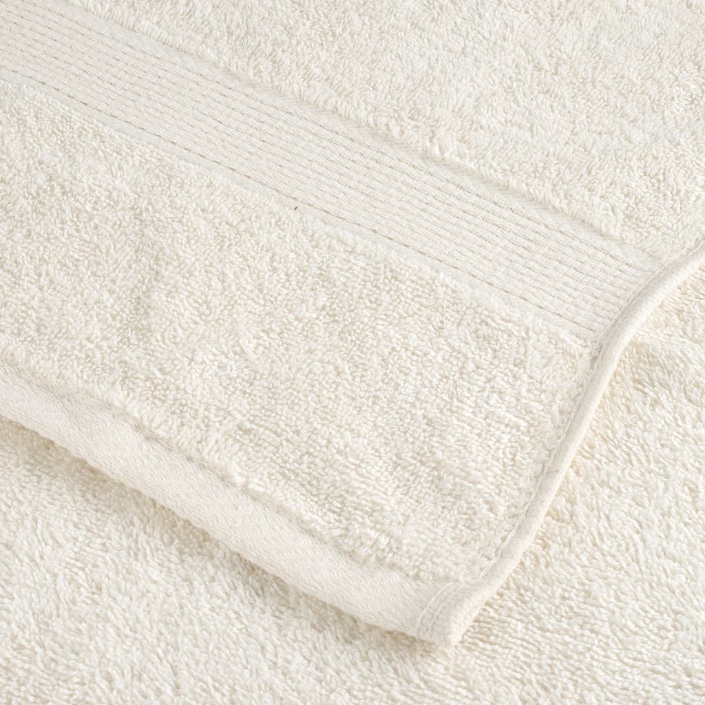 Asciugamani Premium SOLUND 4 pz Crema 50x100 cm 600 g/m² | homemem39