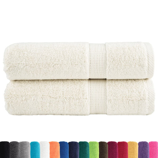 Asciugamani da Doccia SOLUND 2 pz Crema 70x140 cm 600 g/m² - homemem39