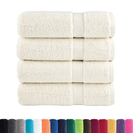 Asciugamani da Doccia SOLUND 4 pz Crema 70x140 cm 600 g/m² - homemem39