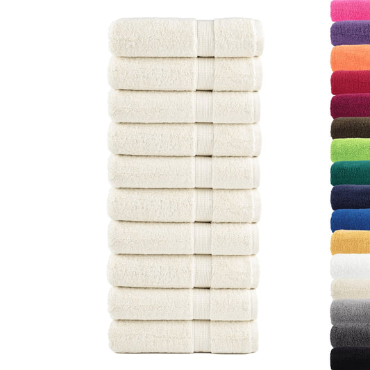 Asciugamani da Doccia SOLUND 10 pz Crema 70x140cm 600 g/m² - homemem39