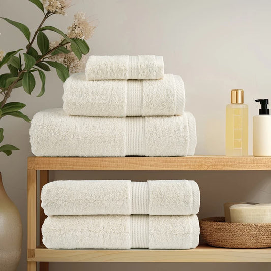 Asciugamani da Doccia SOLUND 10 pz Crema 70x140cm 600 g/m²