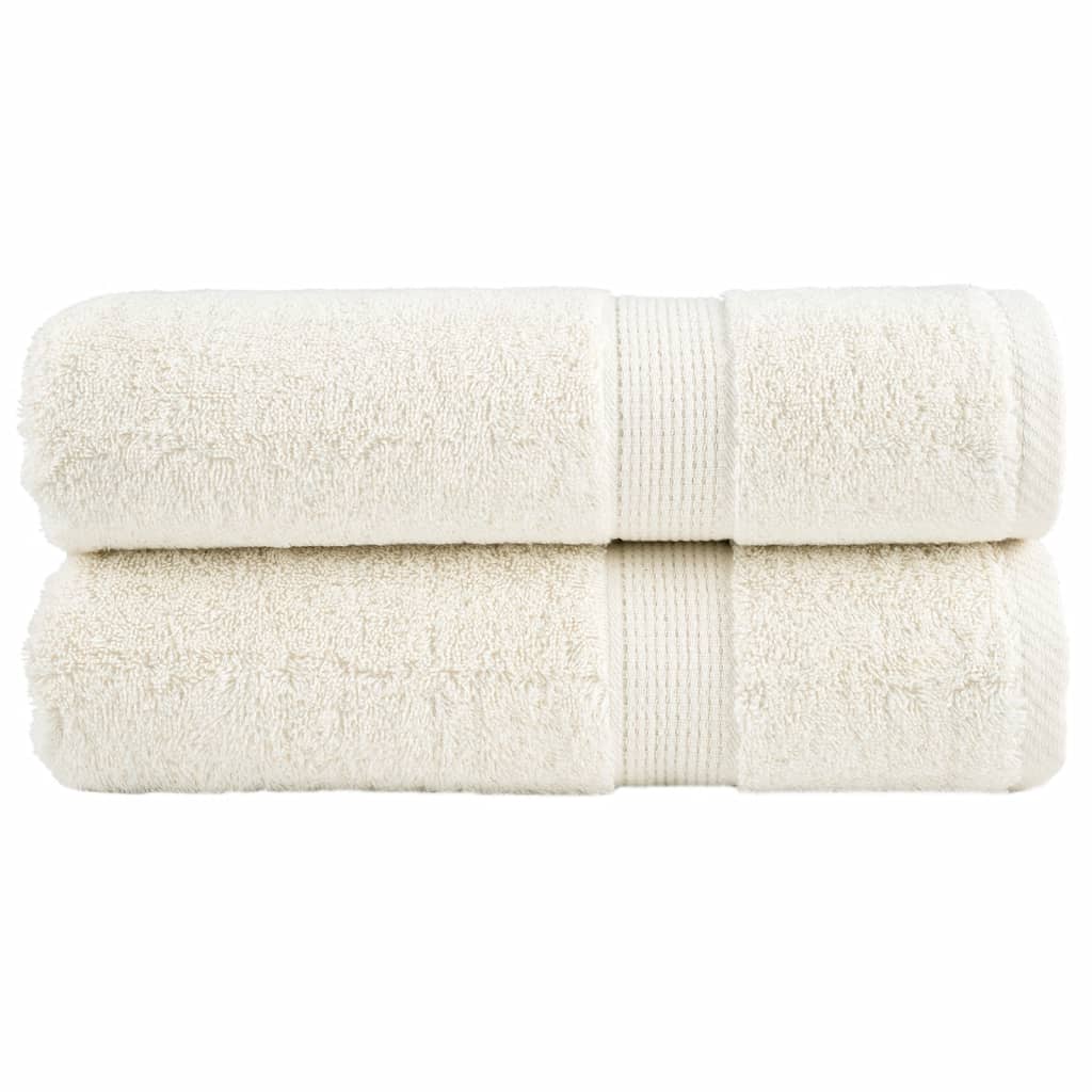 Asciugamani da bagno Premium SOLUND 2pz Crema 100x150cm 600g/m²