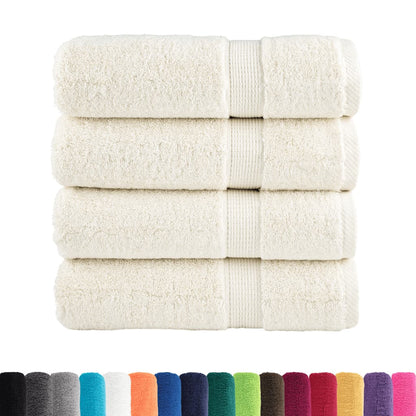 Asciugamani da bagno Premium SOLUND 4pz Crema 100x150cm 600g/m²