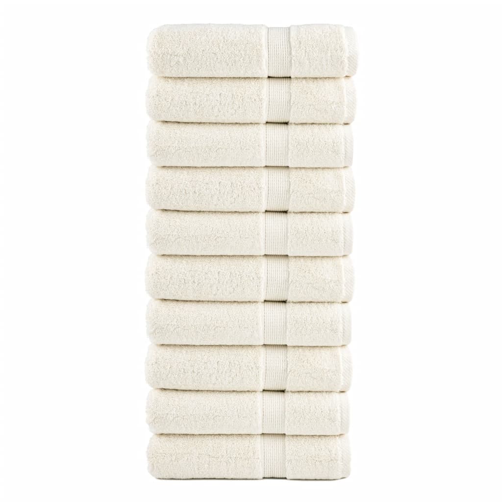 Asciugamani da bagno Premium SOLUND 10 pz Crema 100x150 cm
