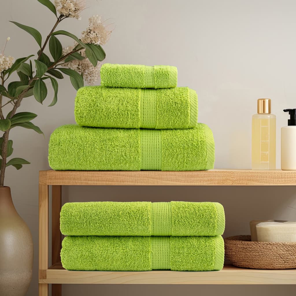Asciugamani Premium SOLUND 10 pz Verde Mela 30x30 cm 600 g/m²