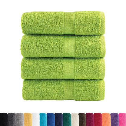 Asciugamani per Ospiti SOLUND 4 pz Verdi 30x50 cm 600g sm - homemem39