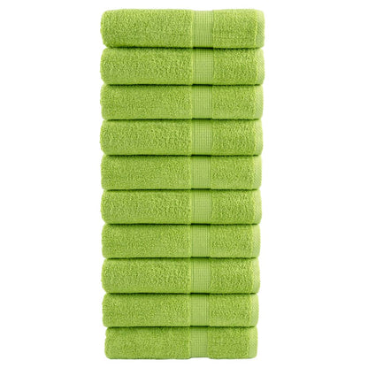 Asciugamani SOLUND 10 pz Verde Mela 50x100 cm 600 g/m² | homemem39
