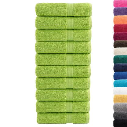 Asciugamani da bagno Premium SOLUND 10 pz Verde mela 100x150 cm