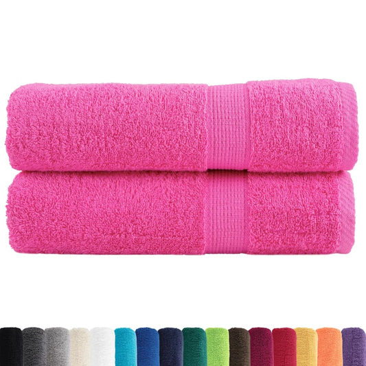 Asciugamani Premium SOLUND 2 pz Rosa 50x100 cm 600 g/m² - homemem39