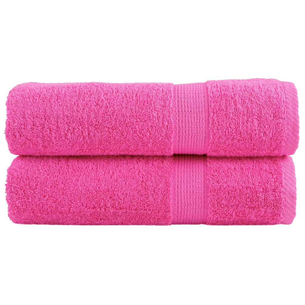 Asciugamani da bagno Premium SOLUND 2 pz Rosa 100x150cm 600g/m²