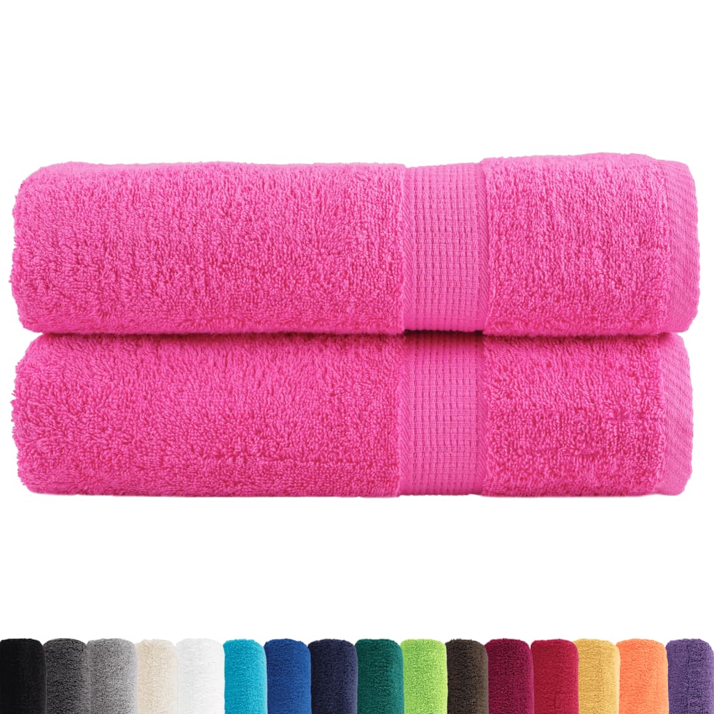 Asciugamani da bagno Premium SOLUND 2 pz Rosa 100x150cm 600g/m²