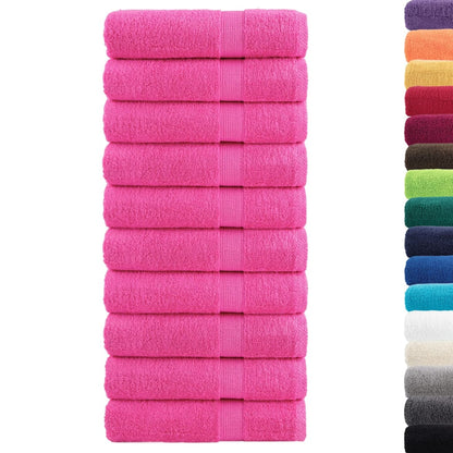 Asciugamani da bagno Premium SOLUND 10pz Rosa 100x150cm 600g/m²