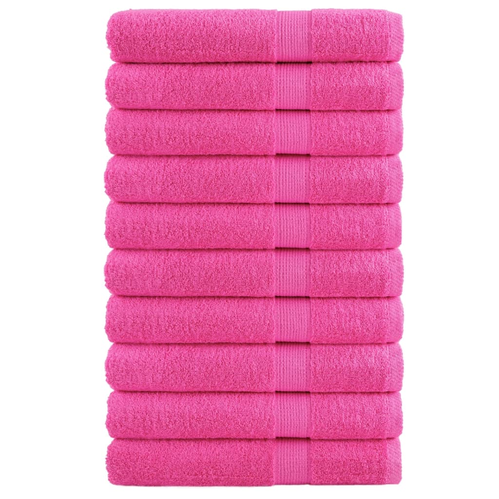 Asciugamani SOLUND 10 pz Rosa 100x200 cm 600 g/m² - homemem39