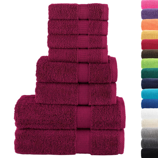 Set ASciugamani SOLUND 8 pz Bordeaux 600 gsm - homemem39
