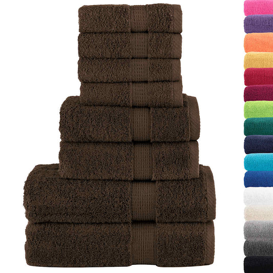 Set ASciugamani SOLUND 8 pz Marroni 600 gsm - homemem39