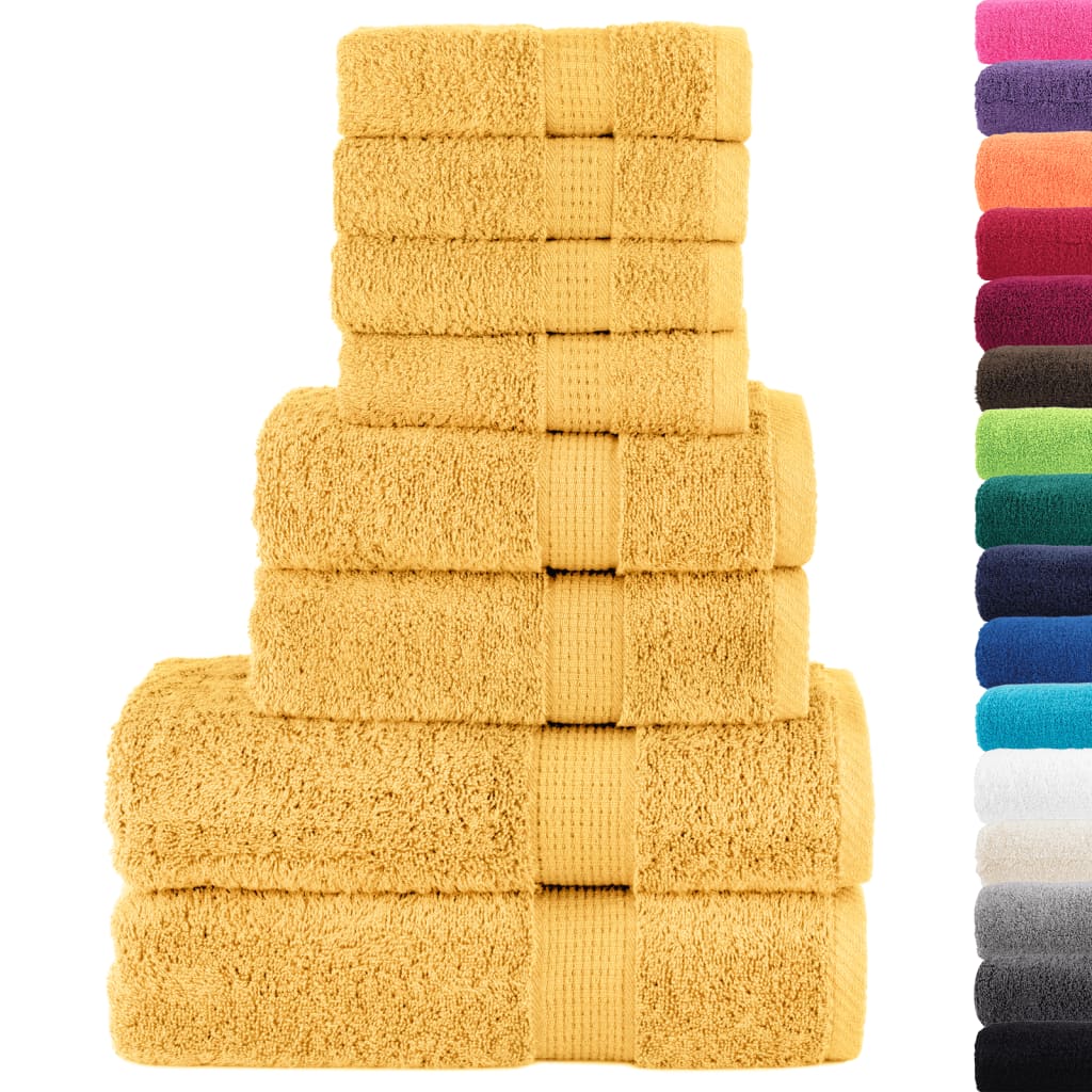Set ASciugamani SOLUND 8 pz Oro 600 gsm - homemem39