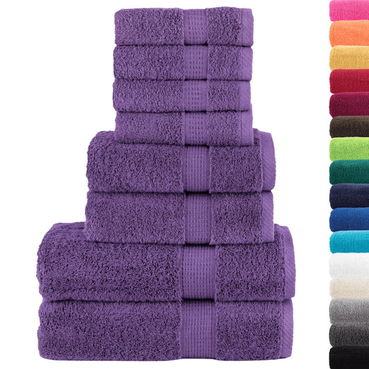 Set ASciugamani SOLUND 8 pz Viola 600 gsm - homemem39
