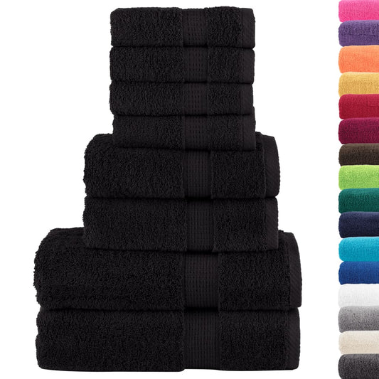 Set ASciugamani SOLUND 8 pz Neri 600 gsm - homemem39