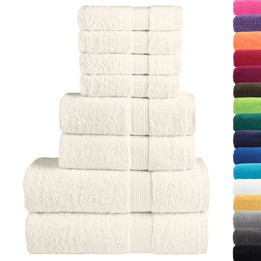 Set ASciugamani SOLUND 8 pz Crema 600 gsm - homemem39