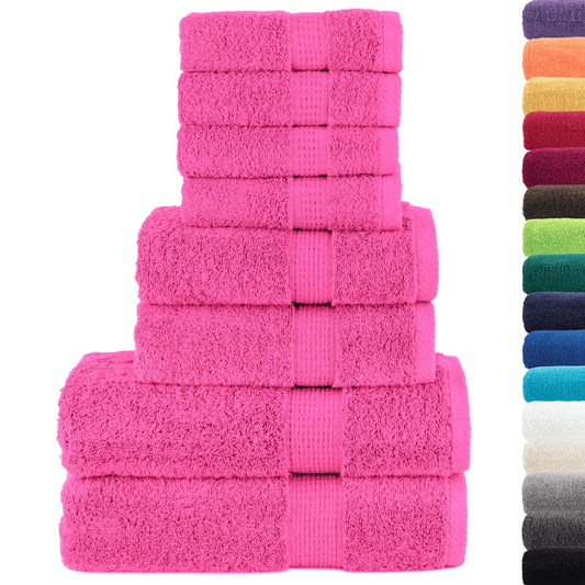 Set ASciugamani SOLUND 8 pz Rosa 600 gsm - homemem39