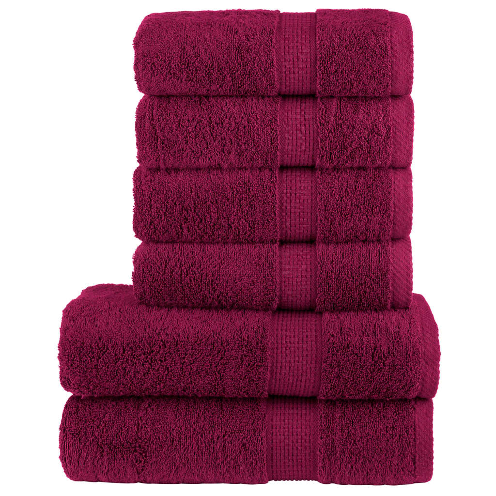 Set ASciugamani SOLUND 8 pz Bordeaux 600 gsm - homemem39