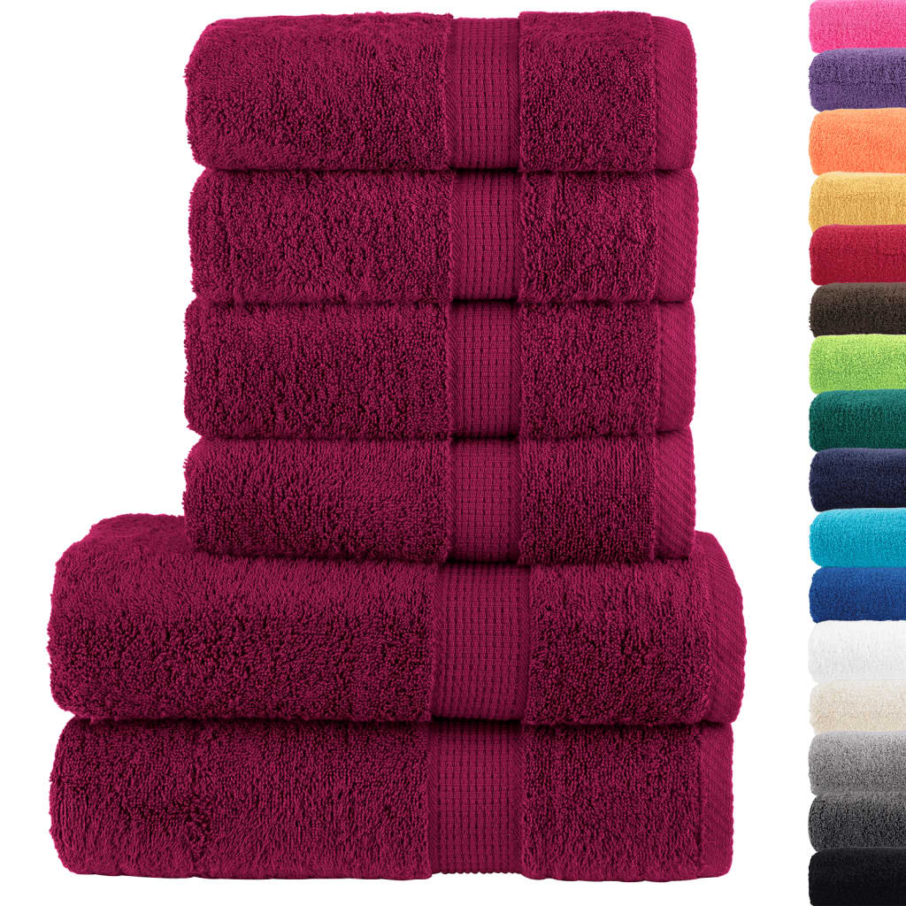 Set ASciugamani SOLUND 8 pz Bordeaux 600 gsm - homemem39