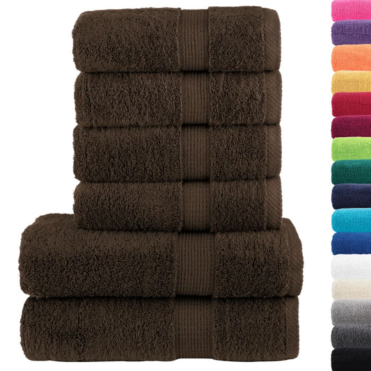 Set ASciugamani SOLUND 8 pz Marroni 600 gsm - homemem39