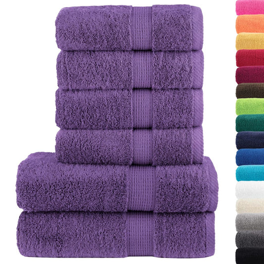 Set ASciugamani SOLUND 6 pz Viola 600 gsm - homemem39
