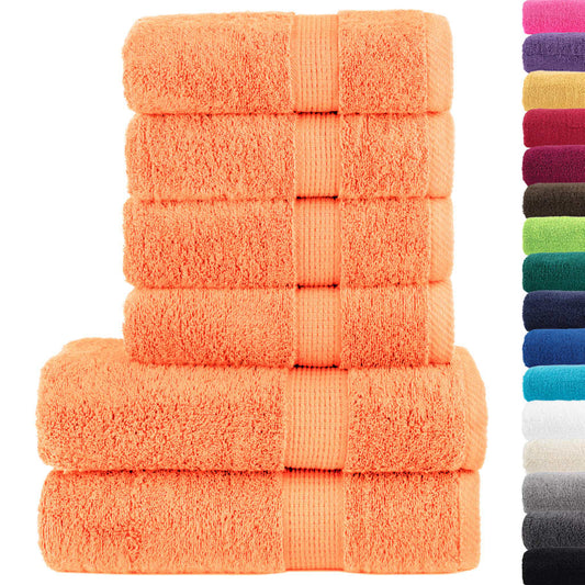 Set ASciugamani SOLUND 6 pz Arancioni 600 gsm - homemem39