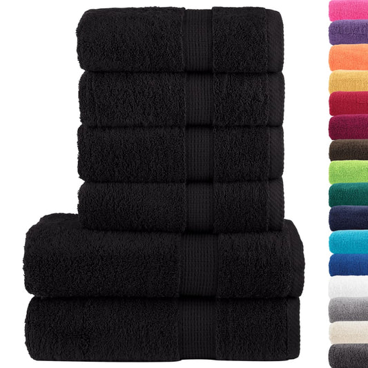 Set ASciugamani SOLUND 6 pz Neri 600 gsm - homemem39