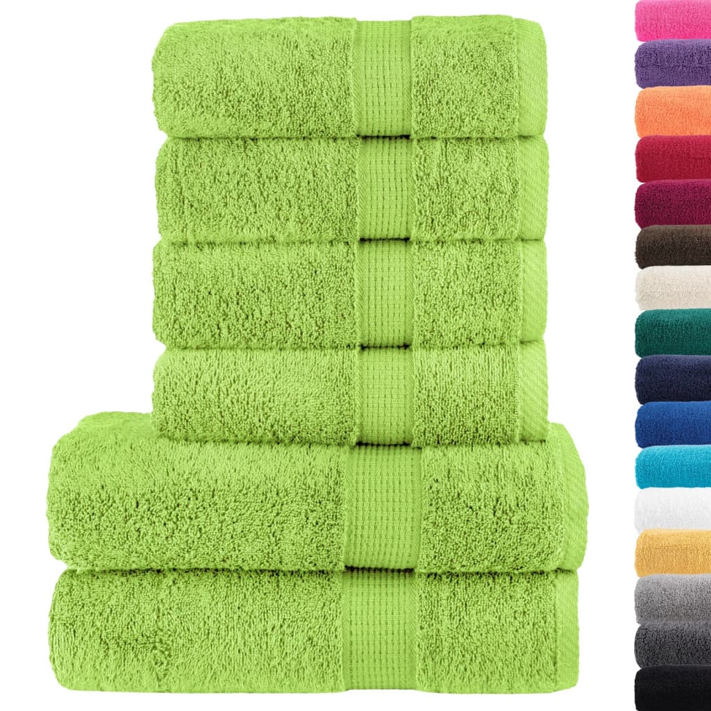 Set ASciugamani SOLUND 6 pz Verde Mela 600 gsm - homemem39