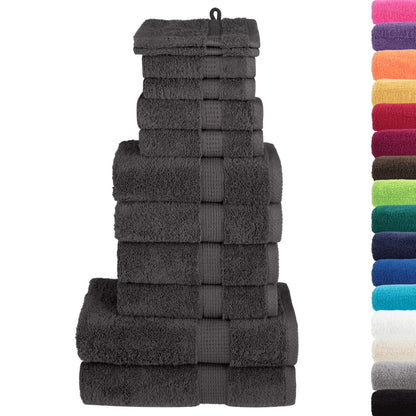 Set ASciugamani SOLUND 12 pz Antracite 600 gsm - homemem39