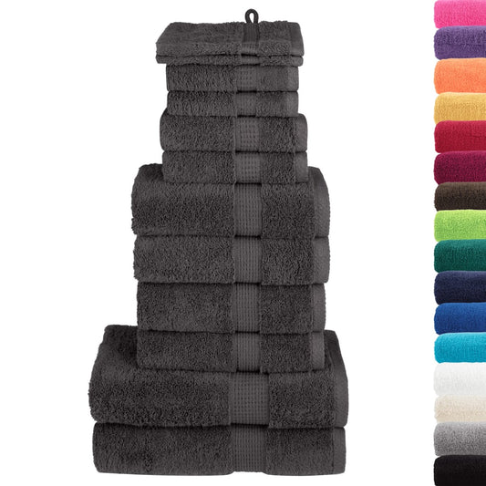 Set ASciugamani SOLUND 12 pz Antracite 600 gsm - homemem39