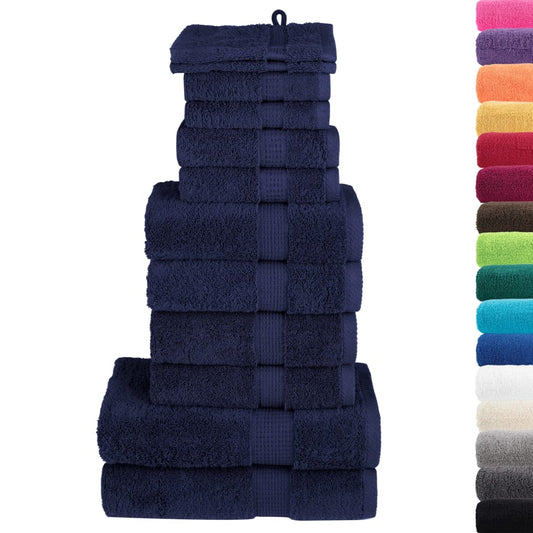 Set ASciugamani SOLUND 12 pz Blu Navy 600 gsm - homemem39